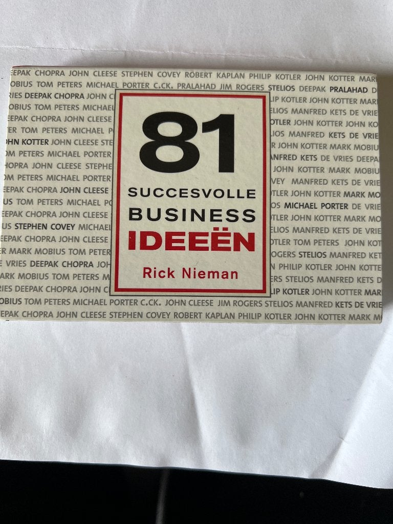 Rick Nieman – 81 Succesvolle Businessideeën Dwarsligger 210, Ophalen of Verzenden, Zo goed als nieuw, Management, Rick Nieman