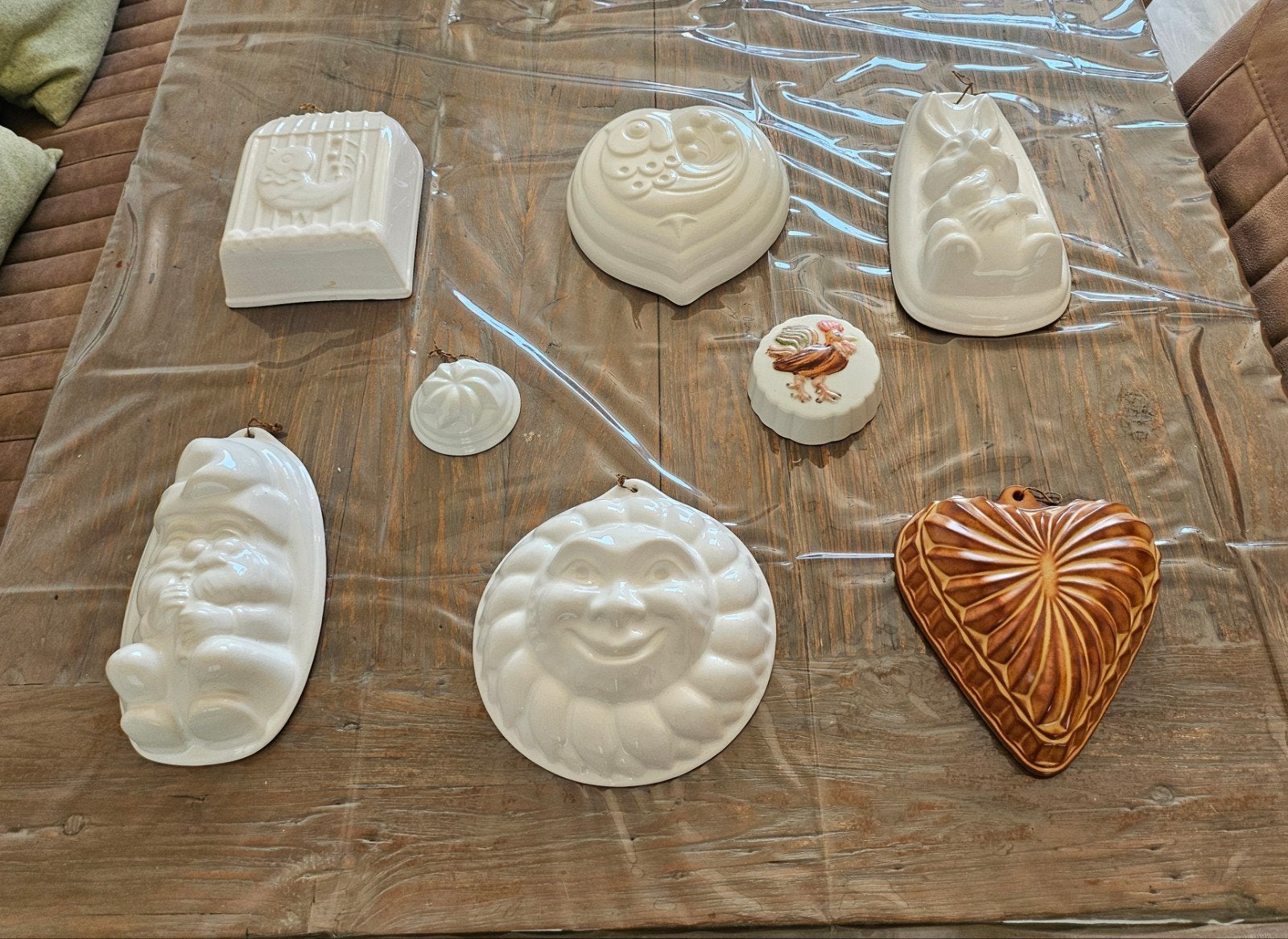 Set van 8 Vintage Keramische Puddingvormen, Ophalen