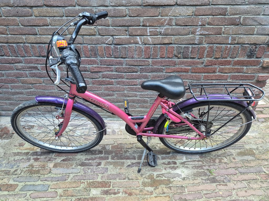 24 inch meisjes batavus fiets, Ophalen, Velgrem, Batavus, Handrem