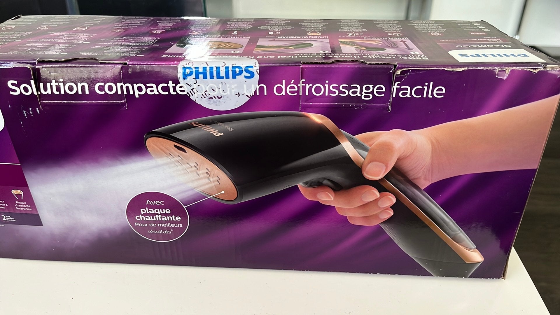 Philips Stoom en Go Handstomer - Compacte Oplossing, Ophalen of Verzenden, Nieuw, Strijkijzer met snoer