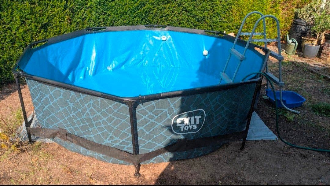 Complete Exit Toys Frame Pool Set 300x76cm Zoutwatersysteem, Tuin en Terras, Zwembaden, Ophalen, Gebruikt, Minder dan 80 cm, Rond