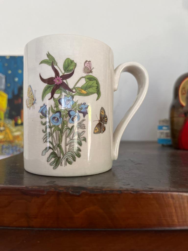 Vintage Portmeirion Botanic Garden Mok - Vlinders & Bloemen, Antiek en Kunst, Antiek | Servies los, Ophalen of Verzenden