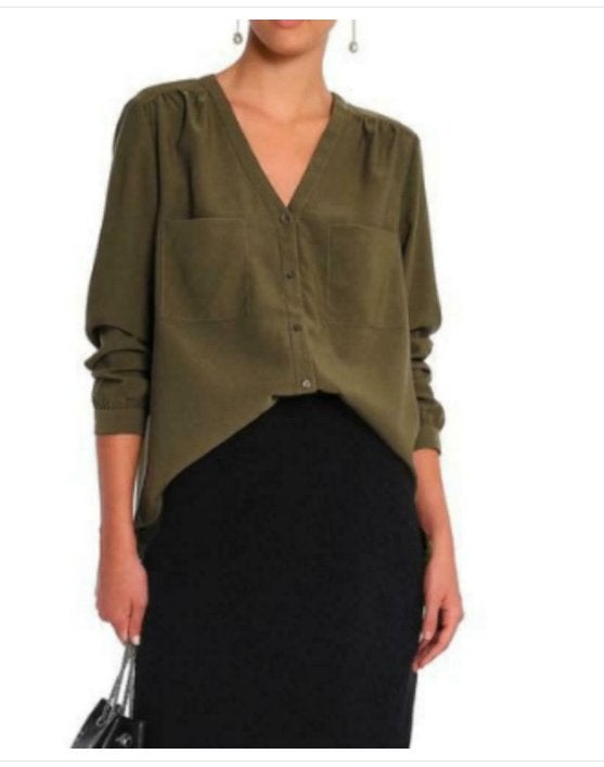 groene blouse Athe Vanessa Bruno mt 36/38, Athe Vanessa Bruno, Verzenden, Maat 36 (S), Gedragen