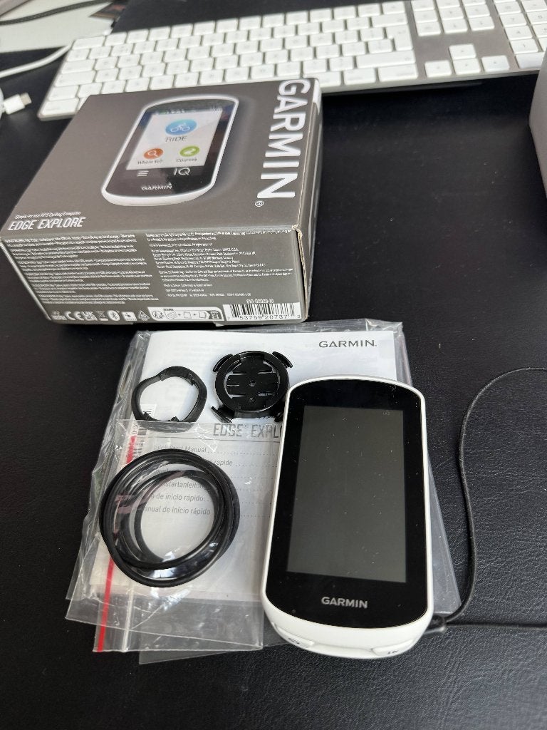 Garmin Edge Explore fietscomputer - wit - compleet, Fietsen en Brommers, Fietsaccessoires | Fietscomputers, Ophalen of Verzenden