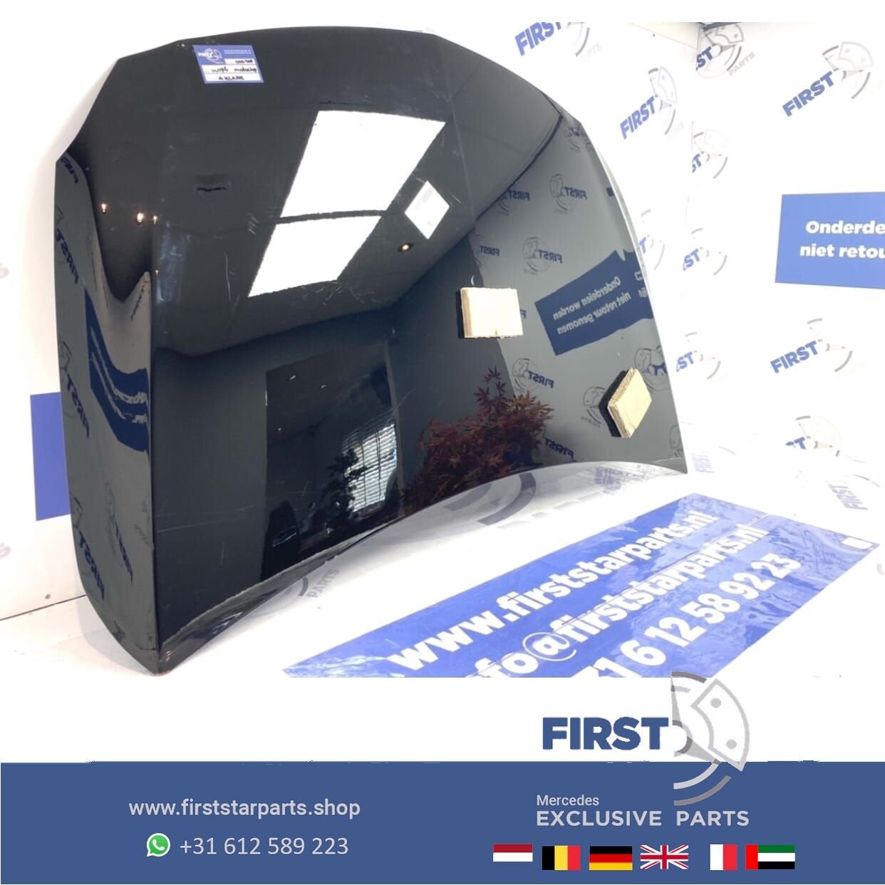 W176 A Klasse 2012-2018 AMG MOTORKAP A1768800057 ZWART WIT G, Gebruikt, -, Voor, Ophalen of Verzenden
