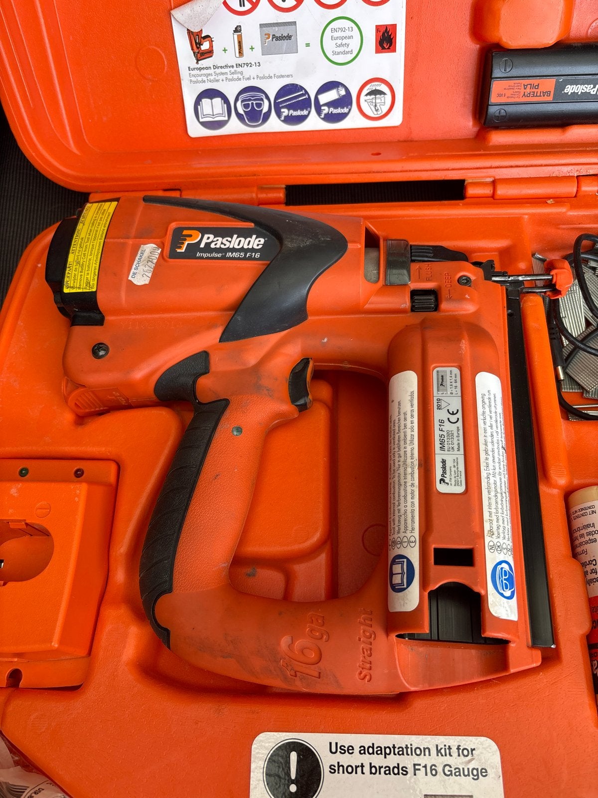 Paslode Impulse IM65 F16 tacker, Ophalen, Gebruikt, Tacker/nietmachine, Overige merken