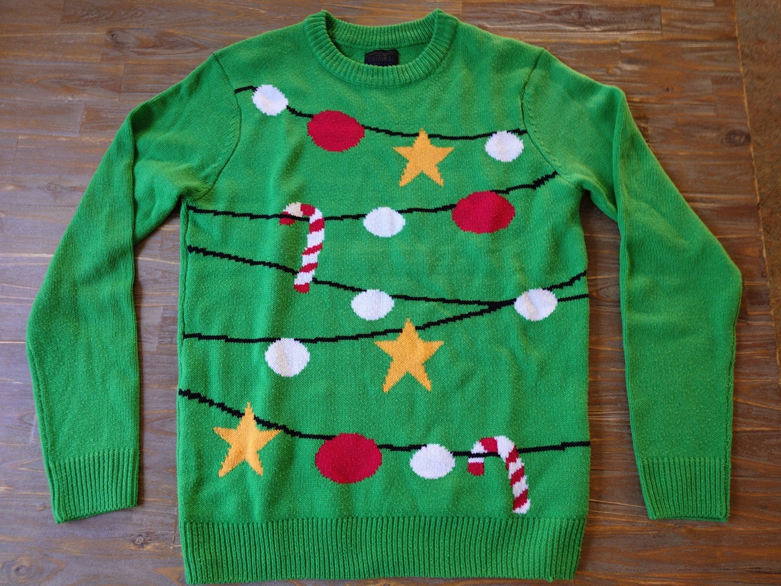 Trui kerstmis boomdecoratie maat M, Ophalen of Verzenden, Zo goed als nieuw, Maat 48/50 (M), Groen