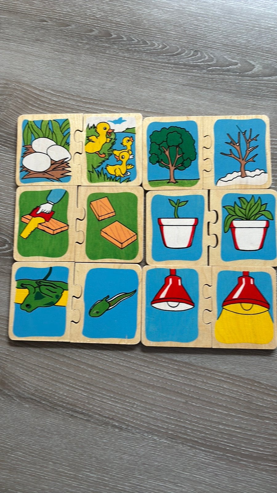 Leuk en Leerzaam; 6 Ervoor en Erna houtenpuzzels, Ophalen of Verzenden, 10 tot 50 stukjes, Zo goed als nieuw, Van hout