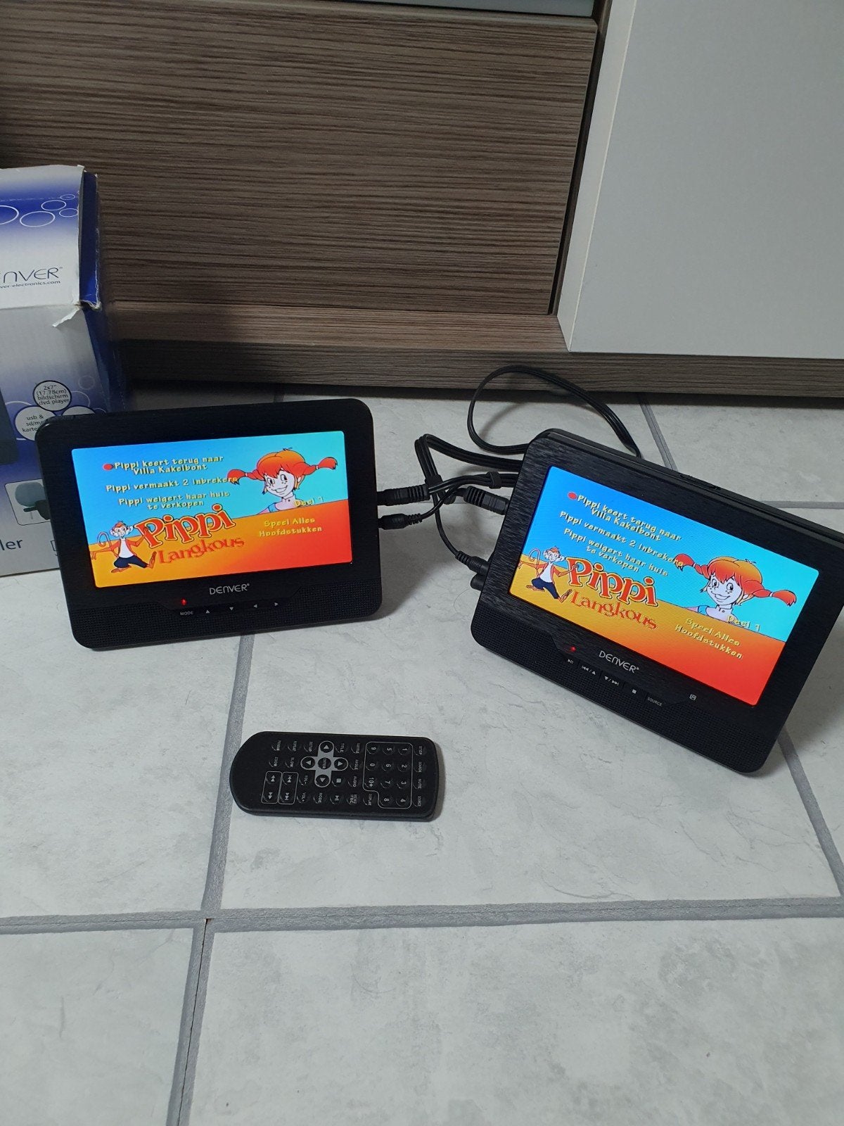 portable dvd speler met 2schermen, Ophalen of Verzenden, Zo goed als nieuw, Overige merken