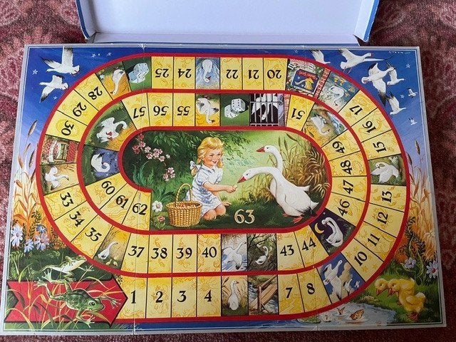 Bordspel Oud Hollands Ganzenbord Jumbo, Drie of vier spelers, Ophalen of Verzenden, Gebruikt