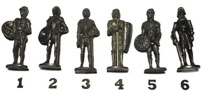 08 - Ferrero Kinder Surprise metal KNIGHTS ritter ridder, Verzamelen, Ophalen of Verzenden, Zo goed als nieuw, Overige typen