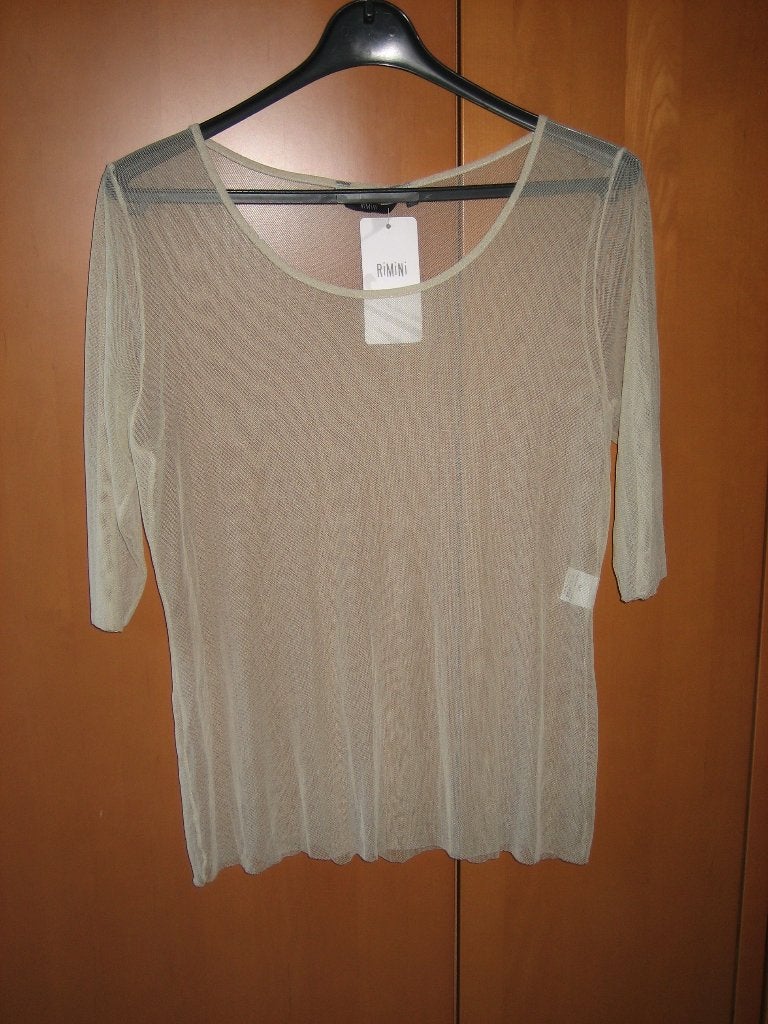 Nieuw! Doorzichtig naturel-kleurig shirt RIMINI M-L snazzeys, Verzenden, Maat 42/44 (L), Nieuw, Korte mouw