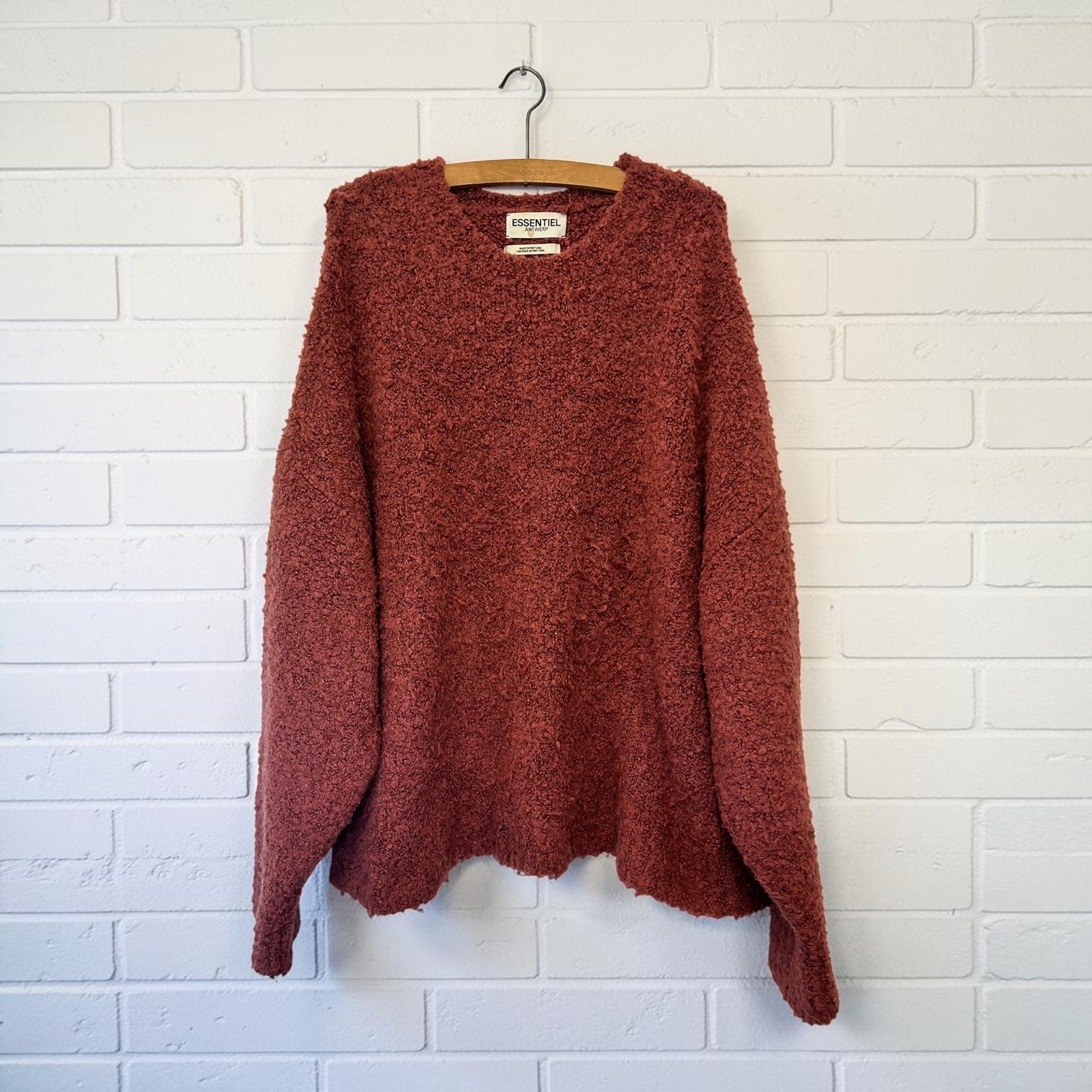 Essentiel Antwerp Trui Mt S Oud Roze Teddy Oversized Emboza, Verzenden, Ea, Ea, Zo goed als nieuw