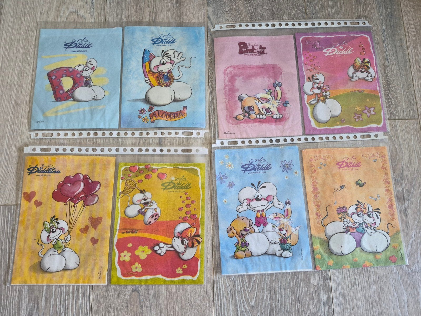 8x Diddl zakjes A5 formaat, Verzamelen, Diddl, Ophalen of Verzenden, Verschillende figuren, Zo goed als nieuw, Tas, Koffer of Zak