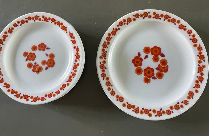 Retro arcopal borden, Verzamelen, Ophalen of Verzenden, Huis en Inrichting
