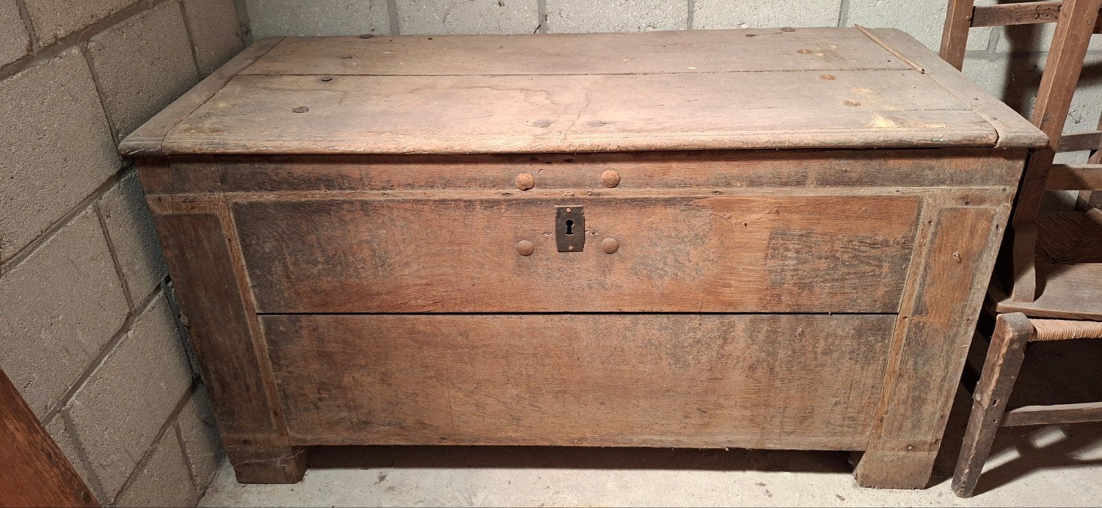 Antieke Eikenhouten kist - 135x72x57 cm, Ophalen