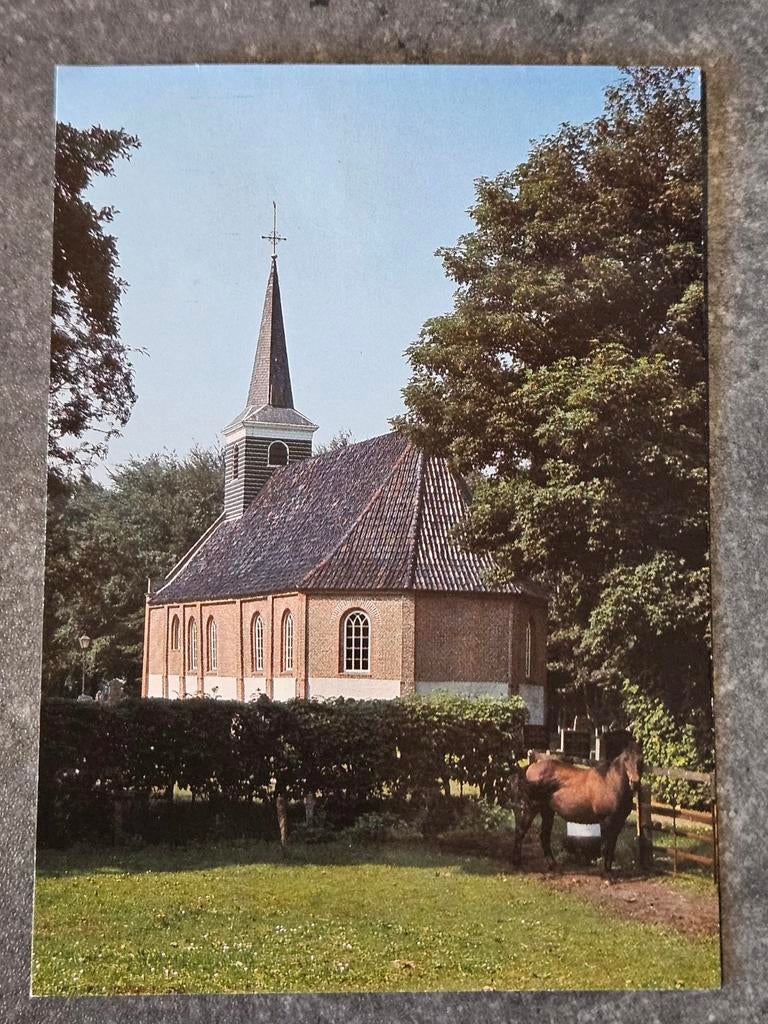 Oude ansichtkaart kerk Noordwolde Friesland, Ophalen of Verzenden, 1960 tot 1980, Ongelopen, Friesland