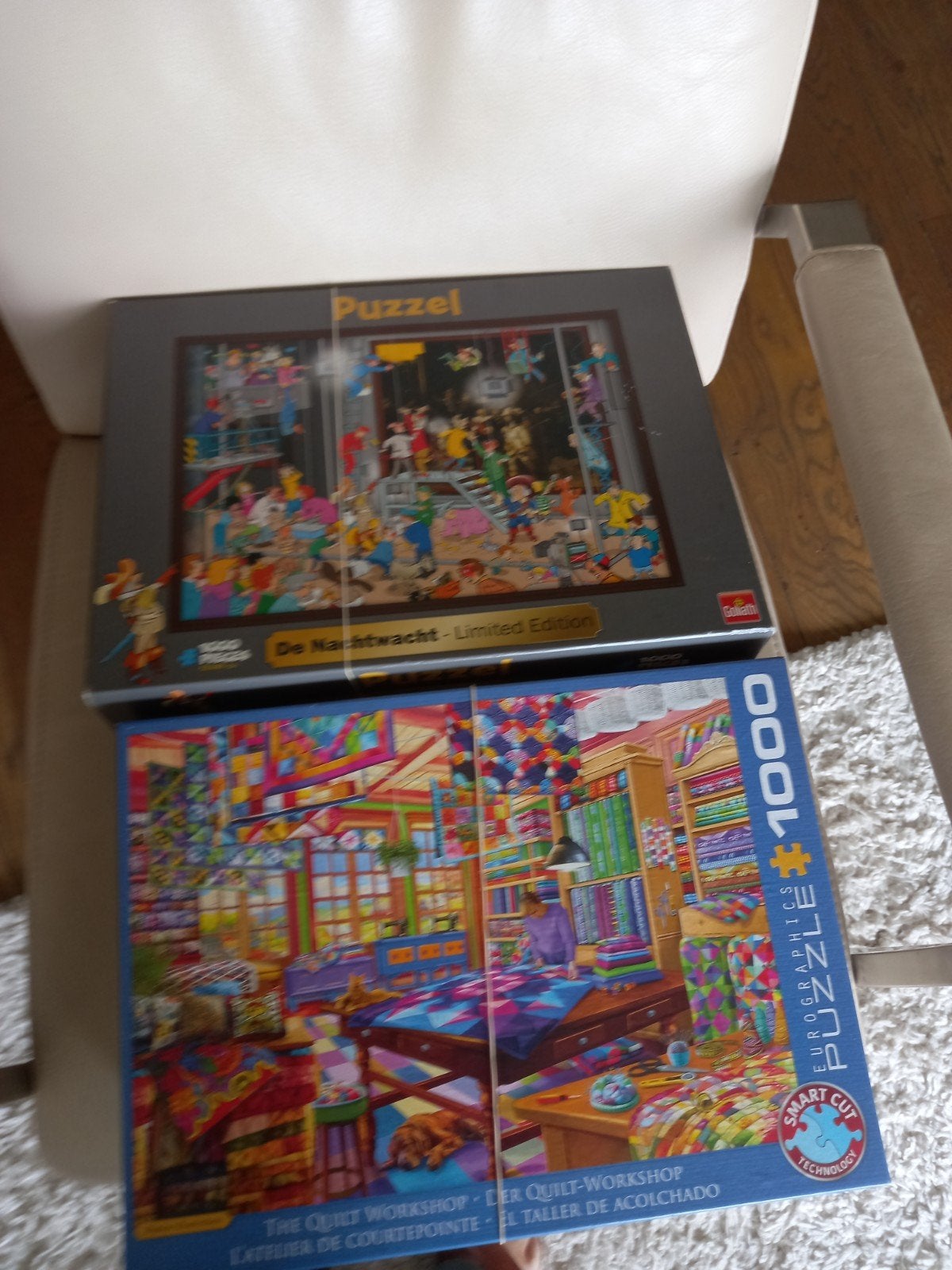 De nachtwacht  1000 stukjes.  Eurographics.. 6 euro per stuk, Ophalen, 500 t/m 1500 stukjes, Zo goed als nieuw