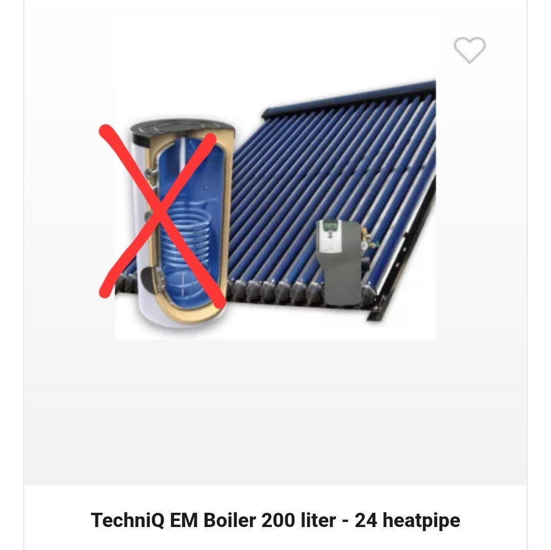 TechniQ Energy 24 Heatpipes exclusief boiler, Minder dan 20 liter, Ophalen, Nieuw, Minder dan 3 jaar oud