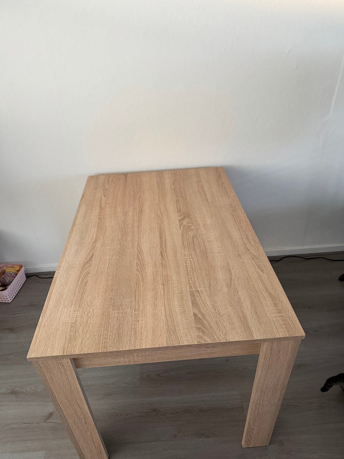 Lynn Eettafel 120x80 cm in eiken MDF, Ophalen, 100 tot 150 cm, Eikenhout, 50 tot 100 cm