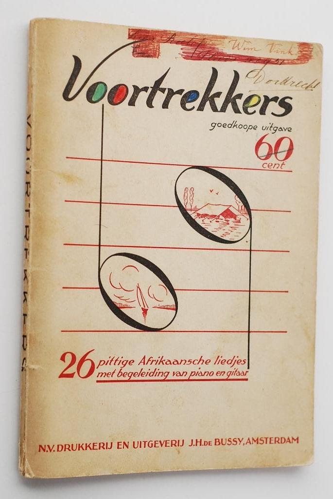 Voortrekkers – 26 Afrikaanse liedjes (1941), Antiek en Kunst, Antiek | Boeken en Bijbels, Verzenden