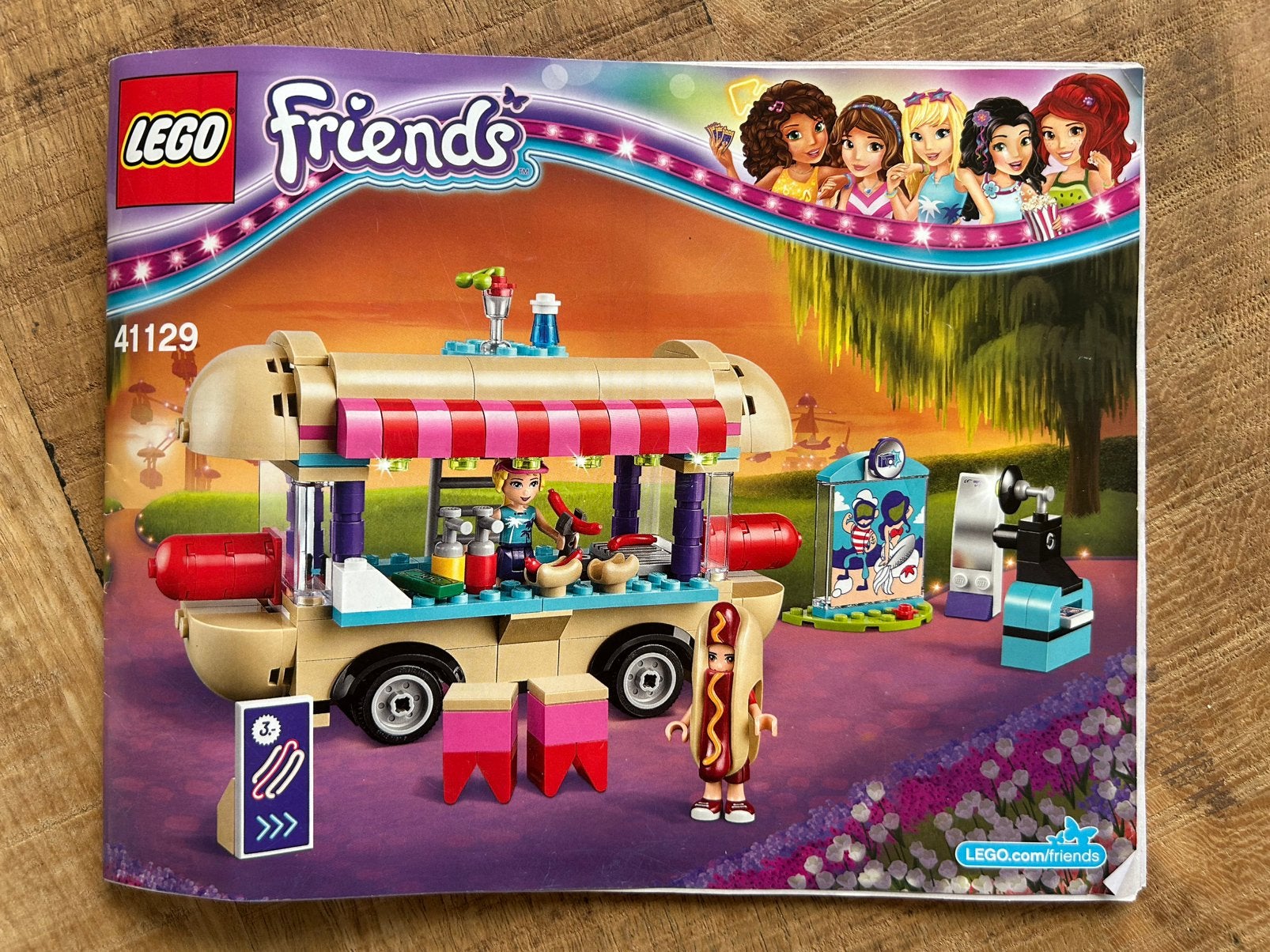 Lego friends set #41129 - pretpark hot-dog wagen, Compleet, Gebruikt, Lego, Friends