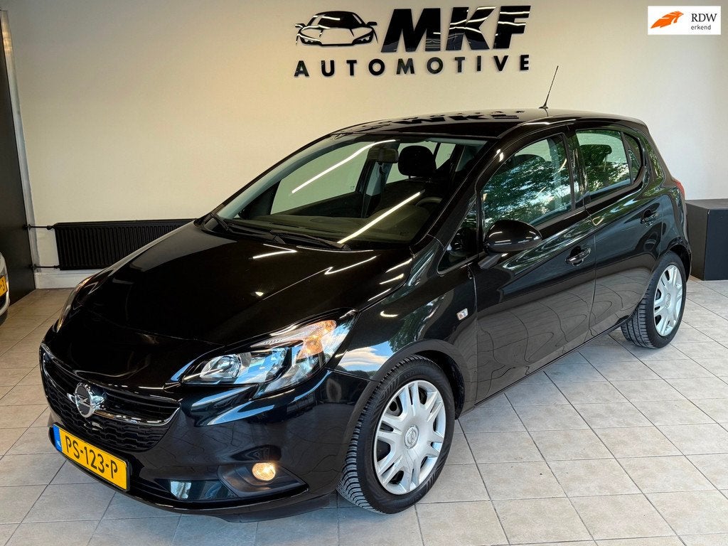 Opel Corsa 1.2 5D 2016 Zwart Airco/Elek Pakket/Nette Auto!, Voorwielaandrijving, 1063 kg, Gebruikt, Euro 6