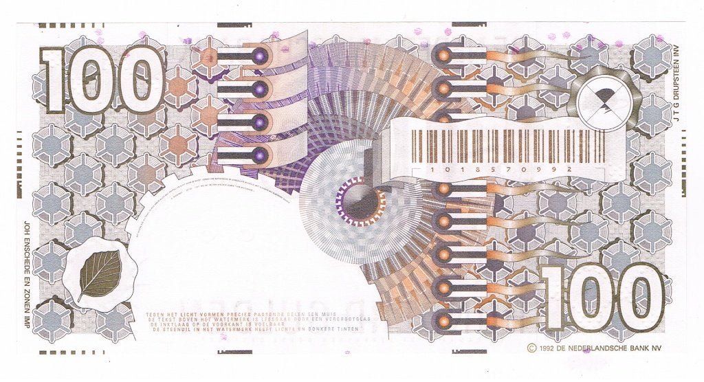 100 gulden 9 januari 1992 Steenuil UNC, Postzegels en Munten, Bankbiljetten | Nederland, Ophalen of Verzenden, 100 gulden, Los biljet