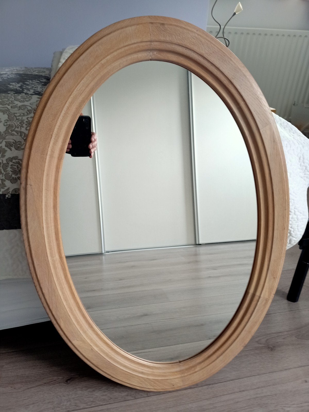 Mooie spiegel, Huis en Inrichting, Woonaccessoires | Spiegels, Ophalen, Ovaal, 50 tot 75 cm, Minder dan 100 cm