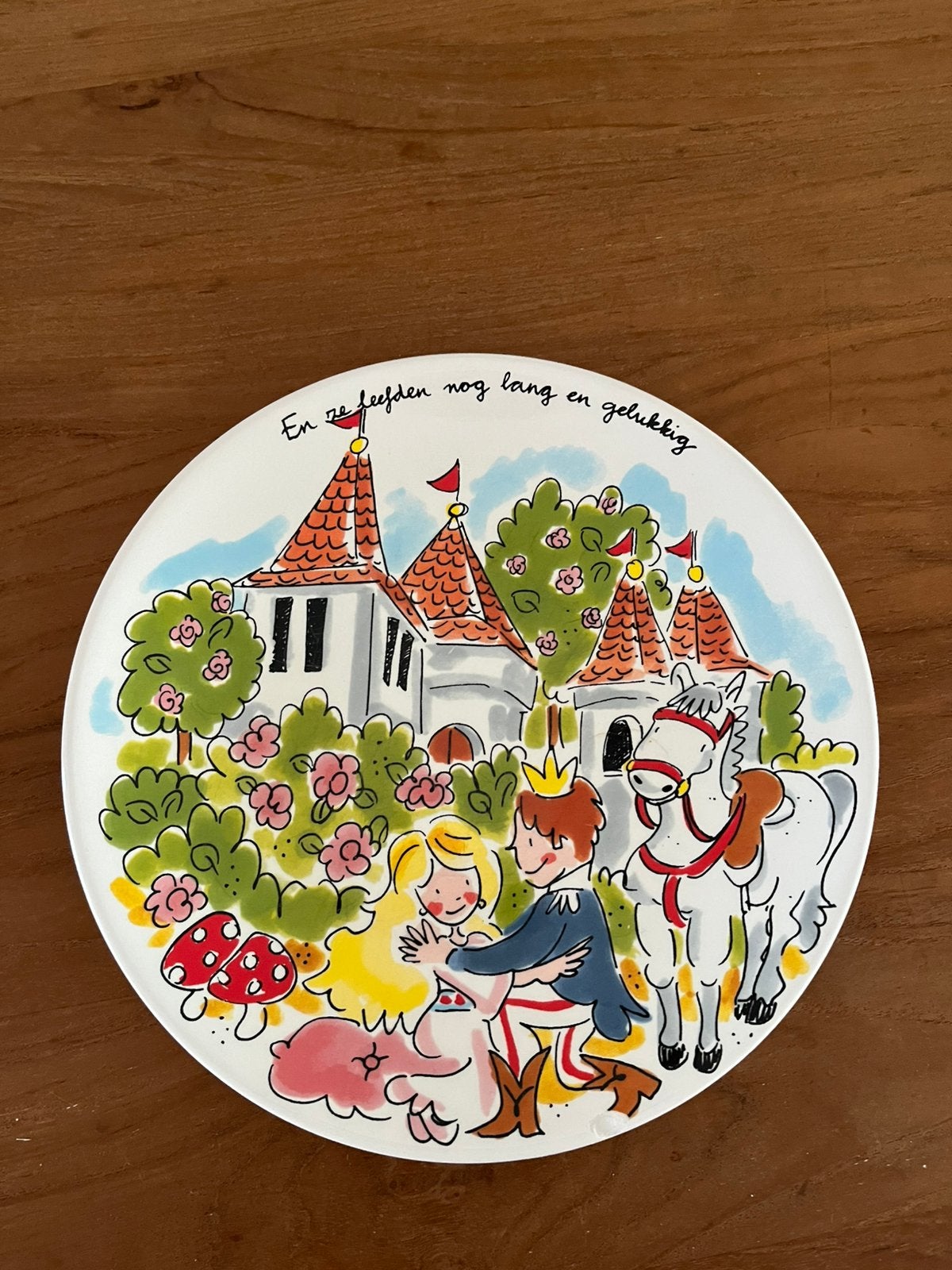 Blond Amsterdam Efteling bord. Ophalen in Delft., Ophalen