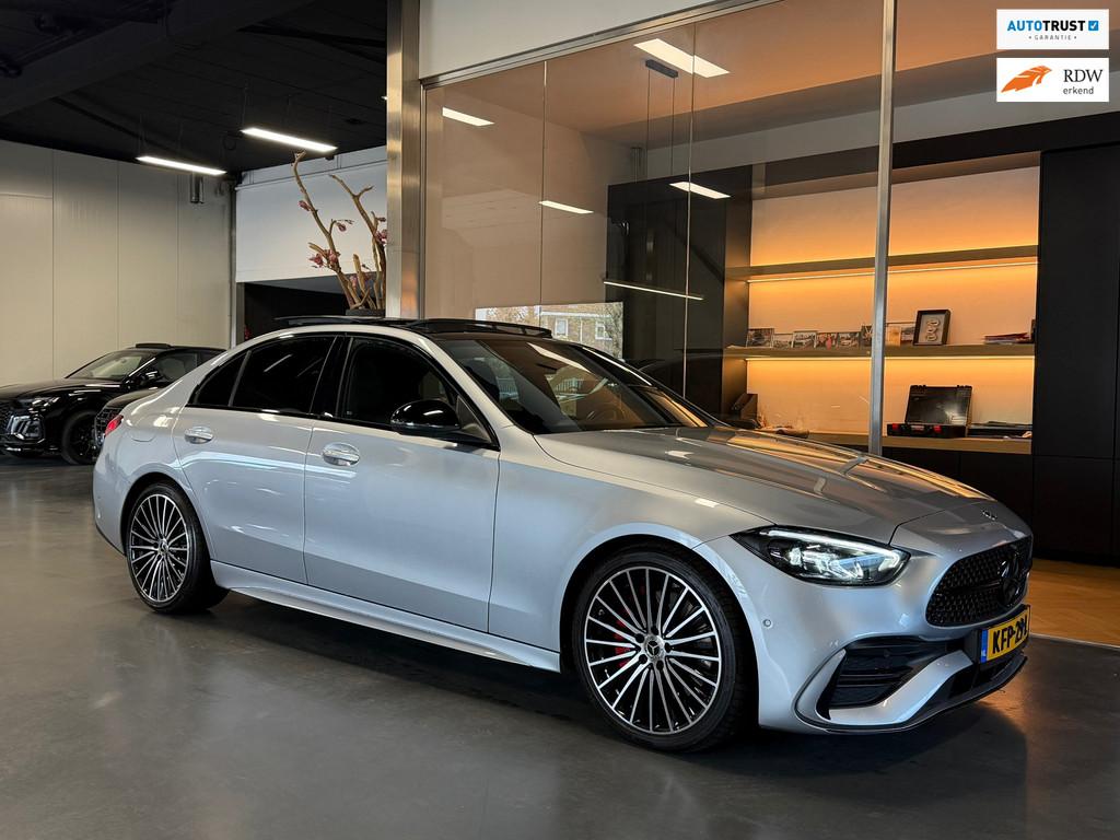 Mercedes-Benz C-klasse 180 AMG Night pakket Panorama Carbon, Automaat, Euro 6, 4 cilinders, Leder
