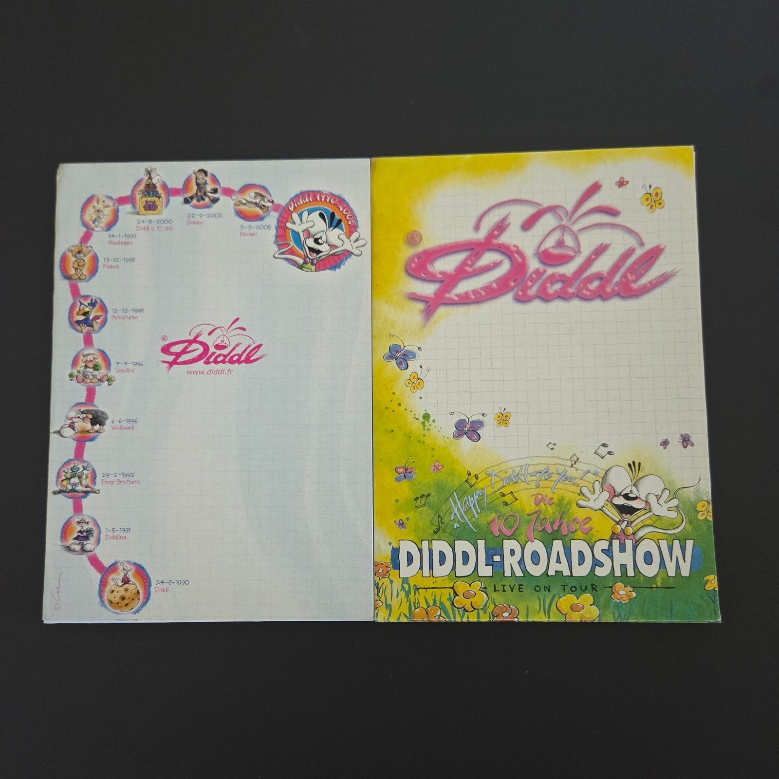 Speciale Diddl A5 blaadjes - Diddl-Roadshow, Verzamelen, Diddl, Ophalen of Verzenden, Diddl, Gebruikt, Papier, Kaart of Schrift