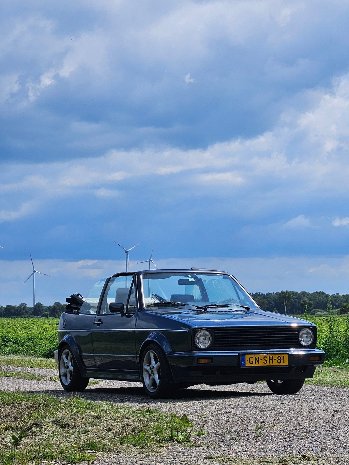Volkswagen Golf 1.8 GLI Cabriolet 1983 Blauw, Auto's, Voorwielaandrijving, 4 cilinders, Cabriolet, Blauw