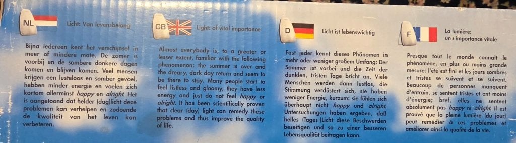 Daylight power lamp, Ophalen of Verzenden, Zo goed als nieuw, Overige typen