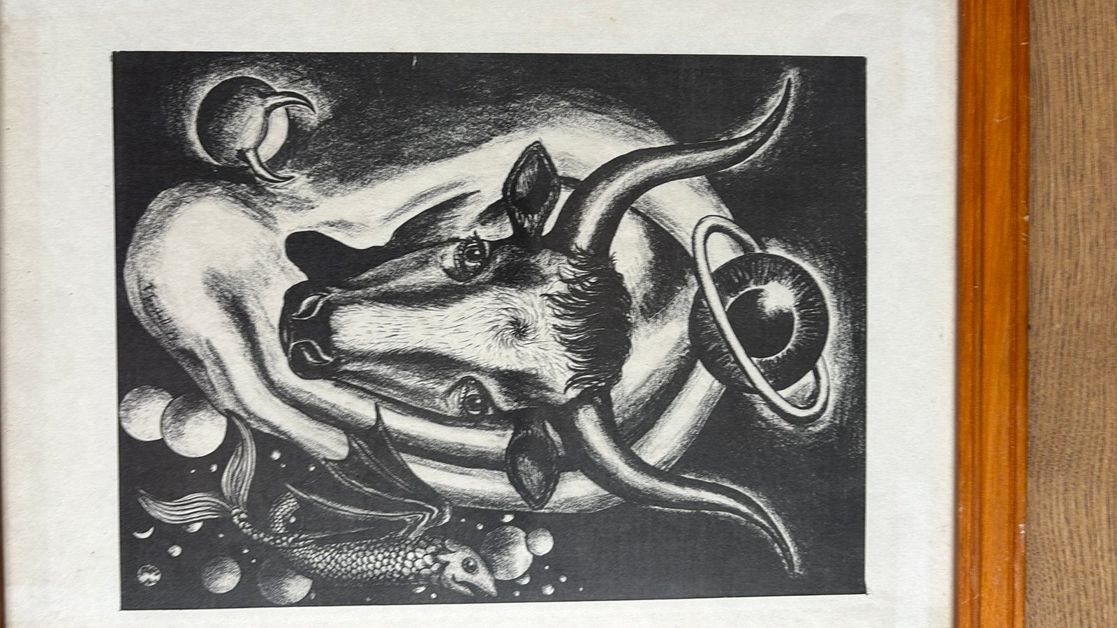 Originele Litho 'Windkracht 8' – Joop Moesman 1984, Ophalen of Verzenden