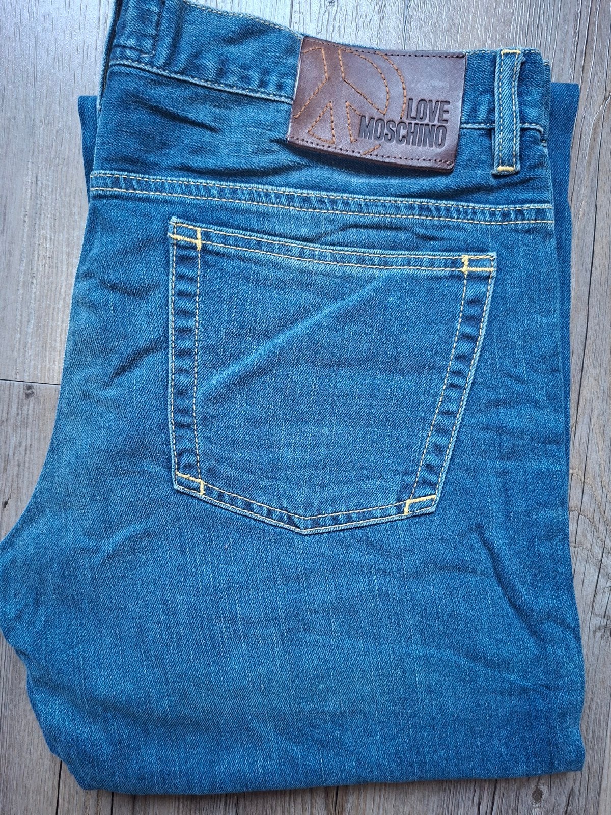MOSCHINO regular straight jeans W36 L34, W36 - W38 (confectie 52/54), Moschino, Blauw, Nieuw