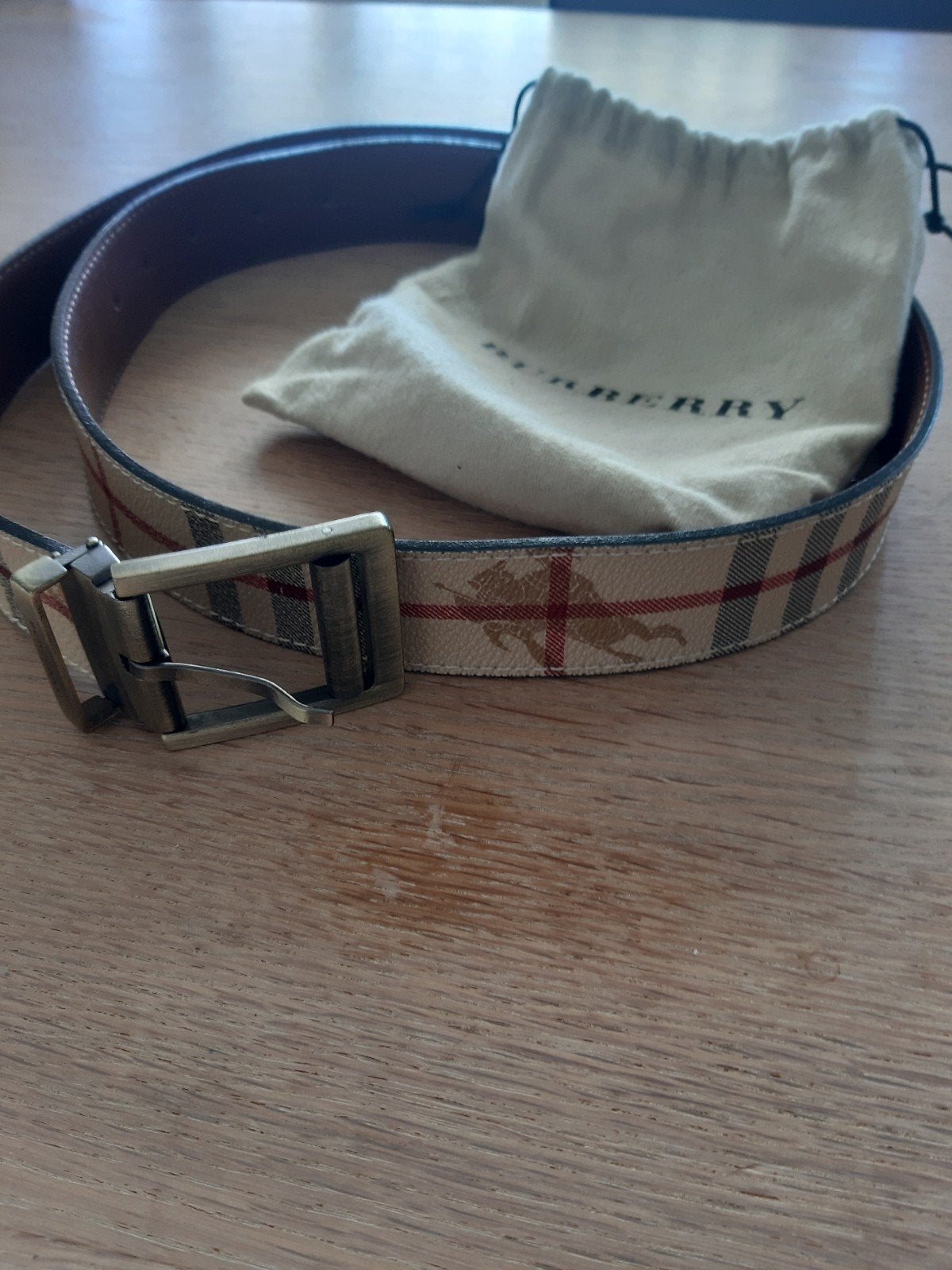 Nieuwe leren riem BURBERRY 105cm, Ophalen of Verzenden, Nieuw, Zwart, 95 tot 105 cm