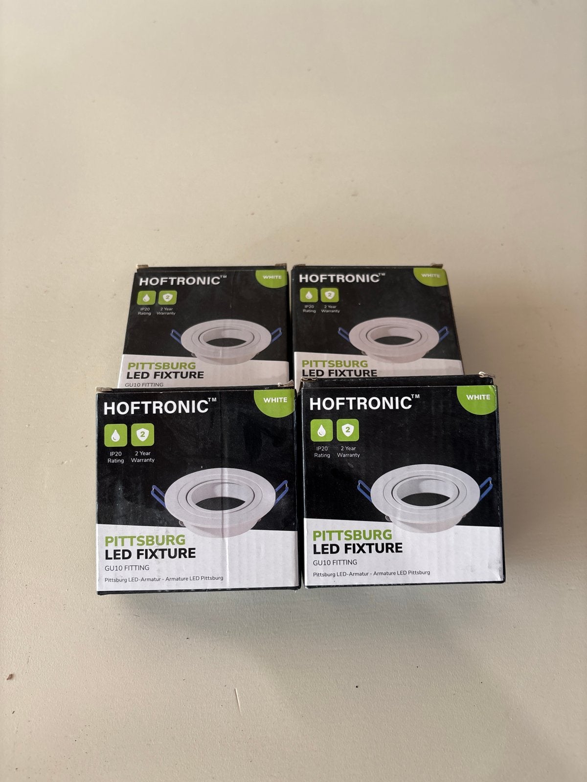 4x HOFTRONIC Pittsburg LED Inbouwspots (excl. GU10 lamp), Huis en Inrichting, GU10, Overige merken, Nieuw, Ophalen of Verzenden