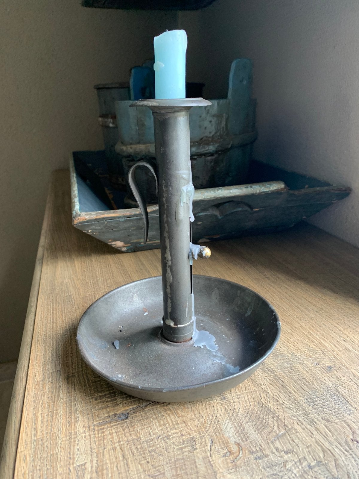 Vintage schuifkandelaar nr 2 “Bikkel”, Antiek en Kunst, Ophalen of Verzenden
