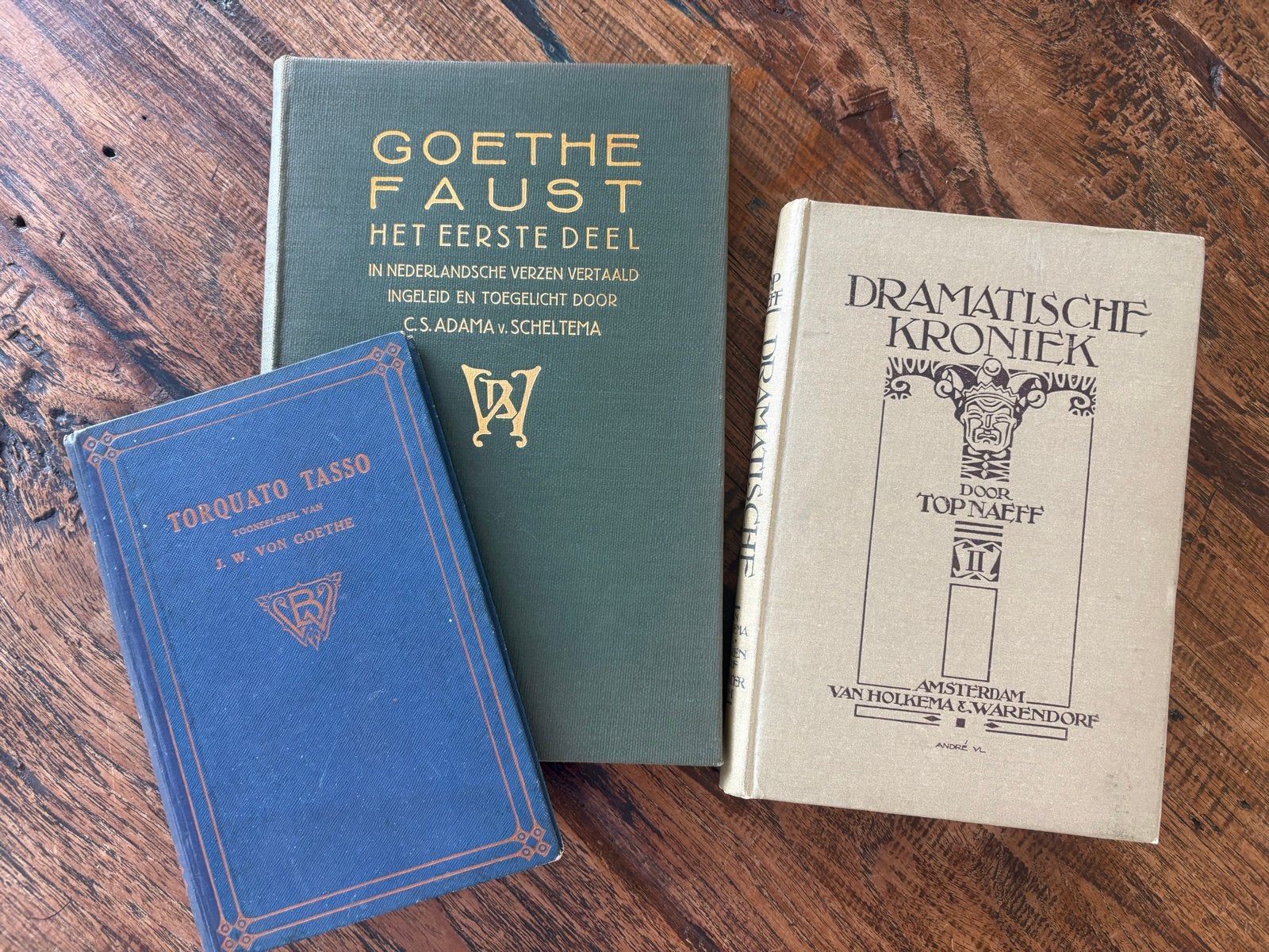 5 Goethe boeken (2 uit 1919, 1 uit 1928, en 2 uit jaren ‘40), Antiek en Kunst, Ophalen of Verzenden