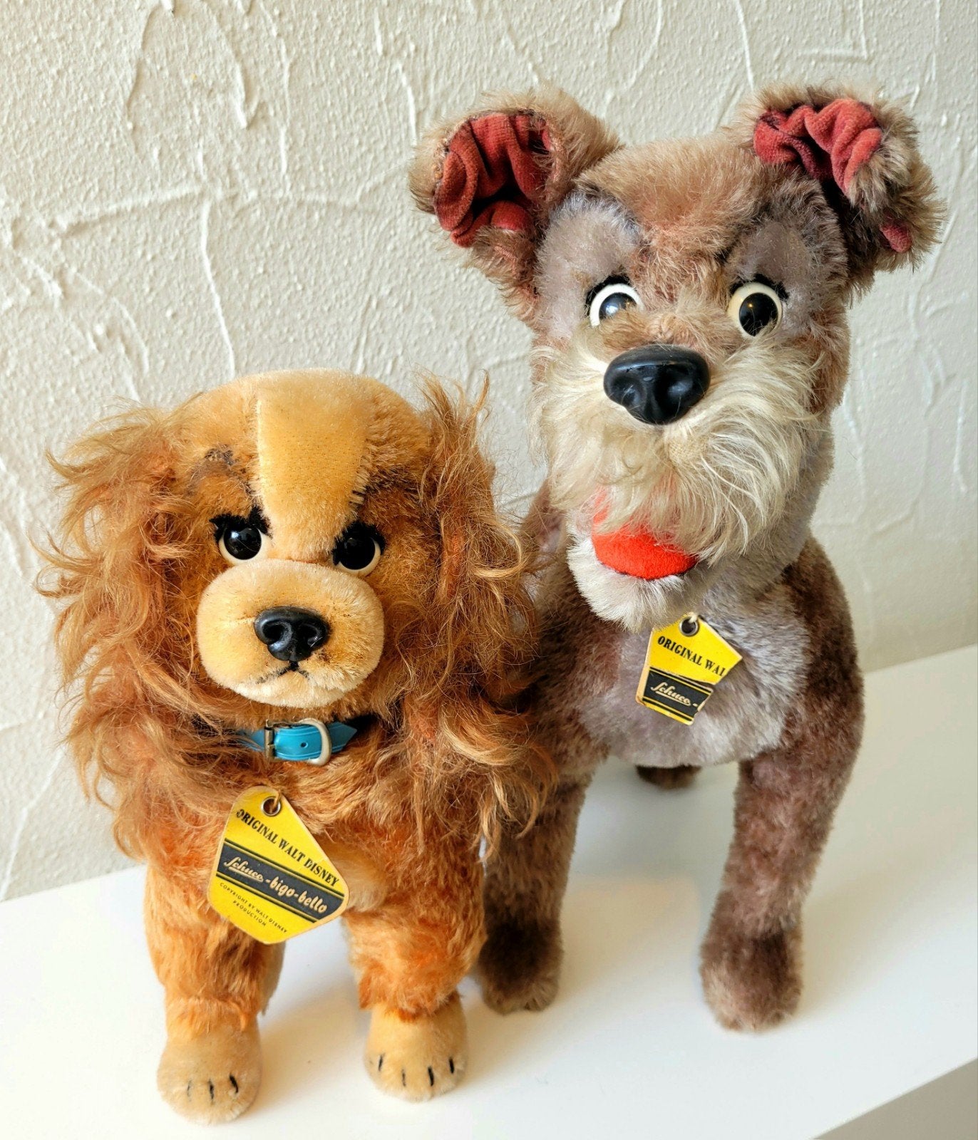 Zeldzame oude SCHUCO Disney figuren Lady & Vagebond, Ophalen of Verzenden