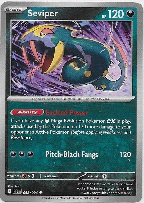 Phantasmal Flames,  Seviper [uncommon] 62/94, Verzenden, Nieuw, Losse kaart