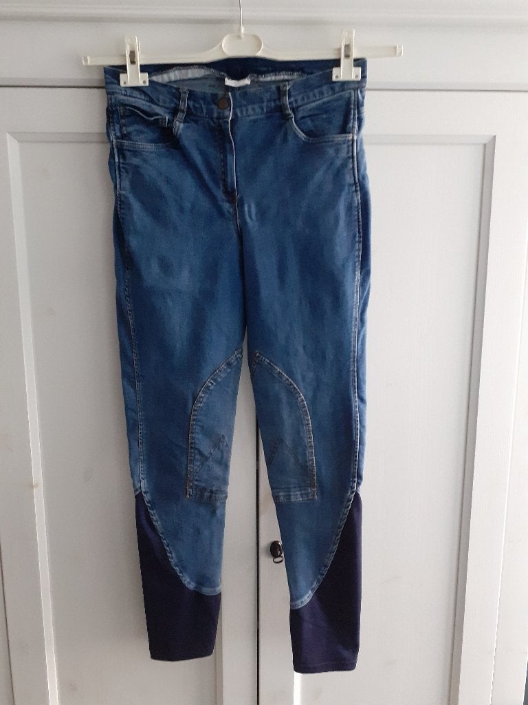 Paardrijbroek, maat 42 / XL, Blauw, Gebruikt, Ophalen of Verzenden, XL