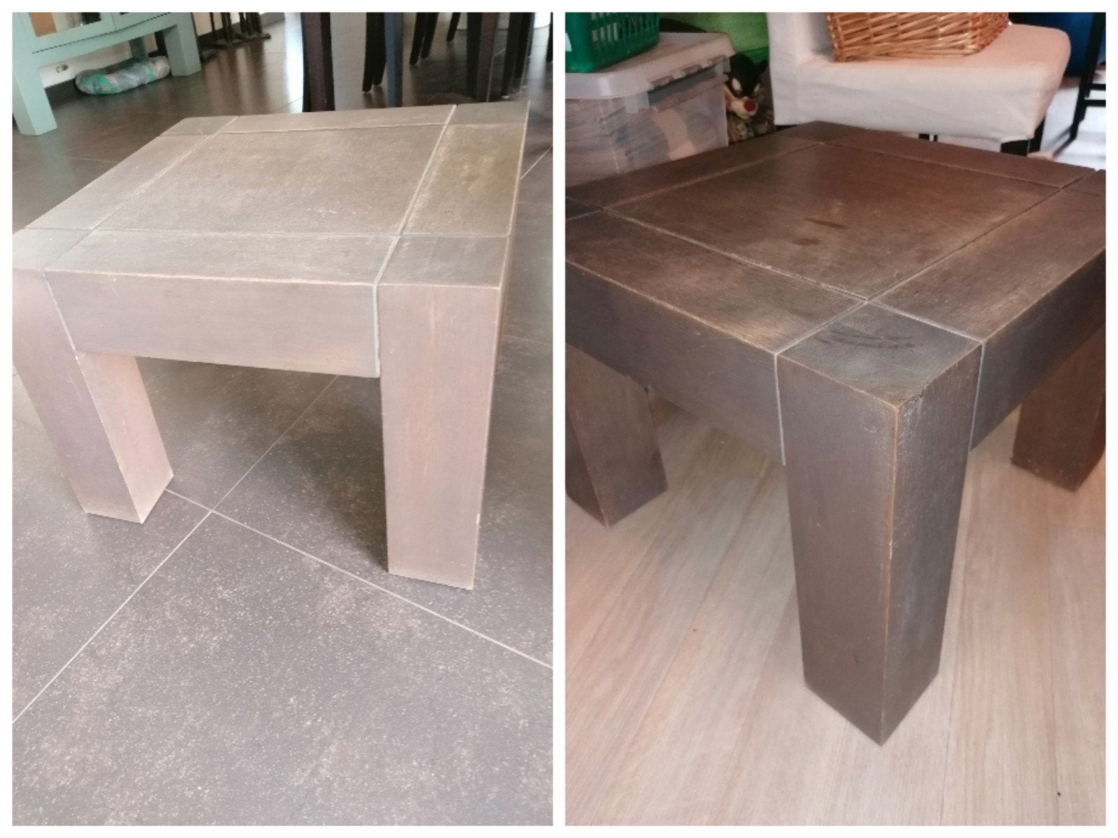 2x salontafel 55x55x40, Ophalen, Gebruikt, 50 tot 100 cm, Vierkant