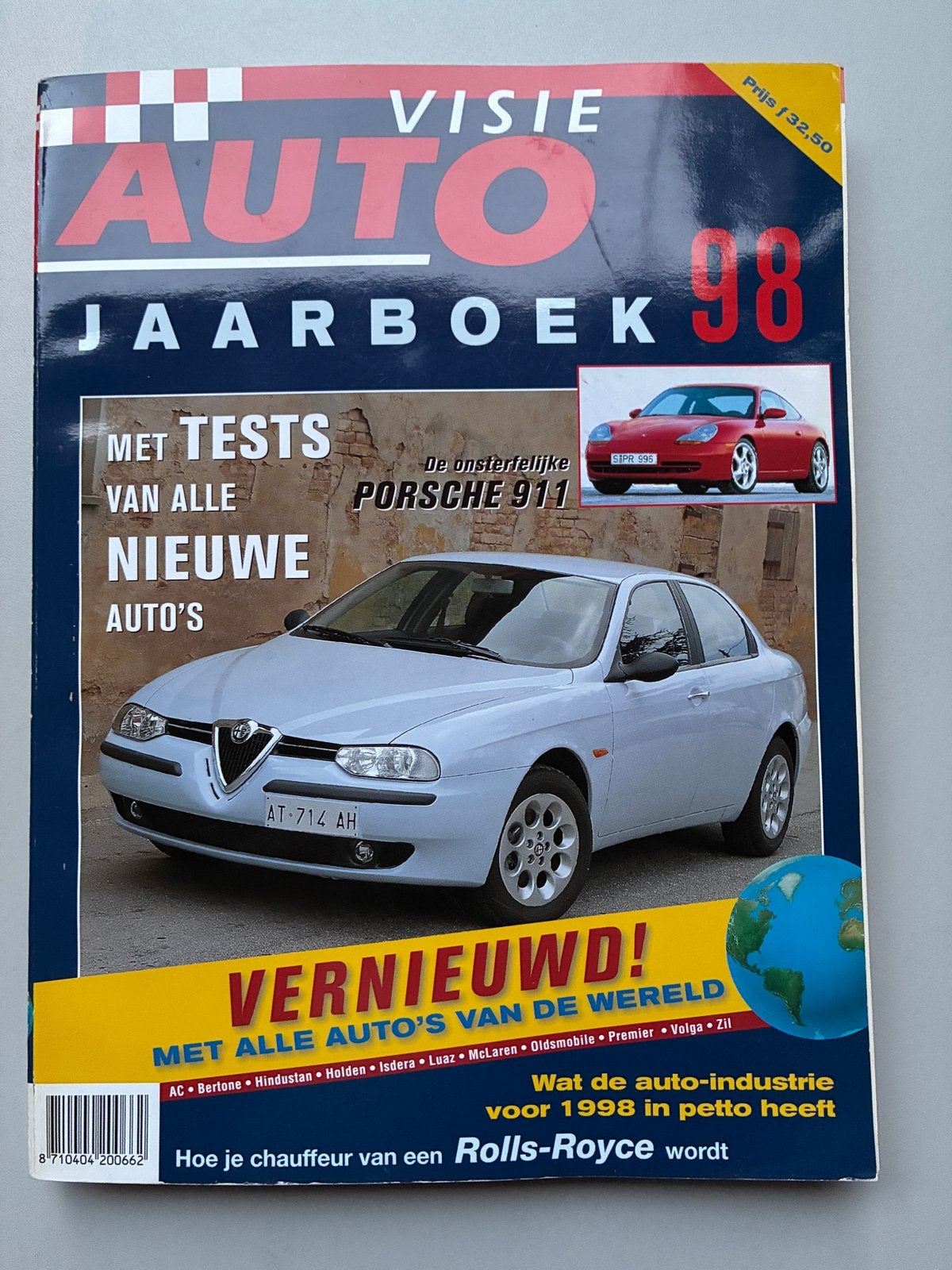 Auto Visie Jaarboek 1998 - Porsche 911, Alfa Romeo 156, Ophalen of Verzenden, Zo goed als nieuw