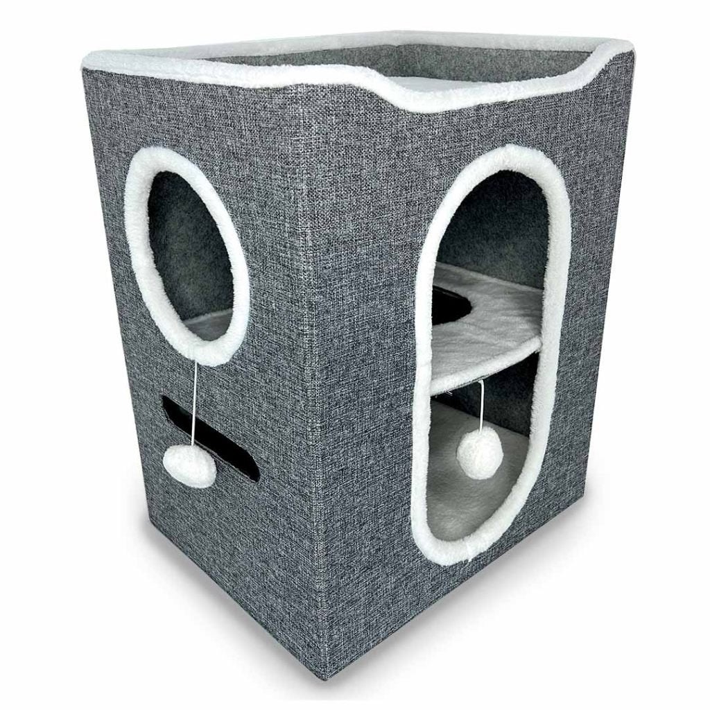 Kattenhuis kattenmand Gene grijs van € 49,99 nu € 39,95, Dieren en Toebehoren, Kattenmanden, Nieuw, Ophalen of Verzenden, Duvoplus