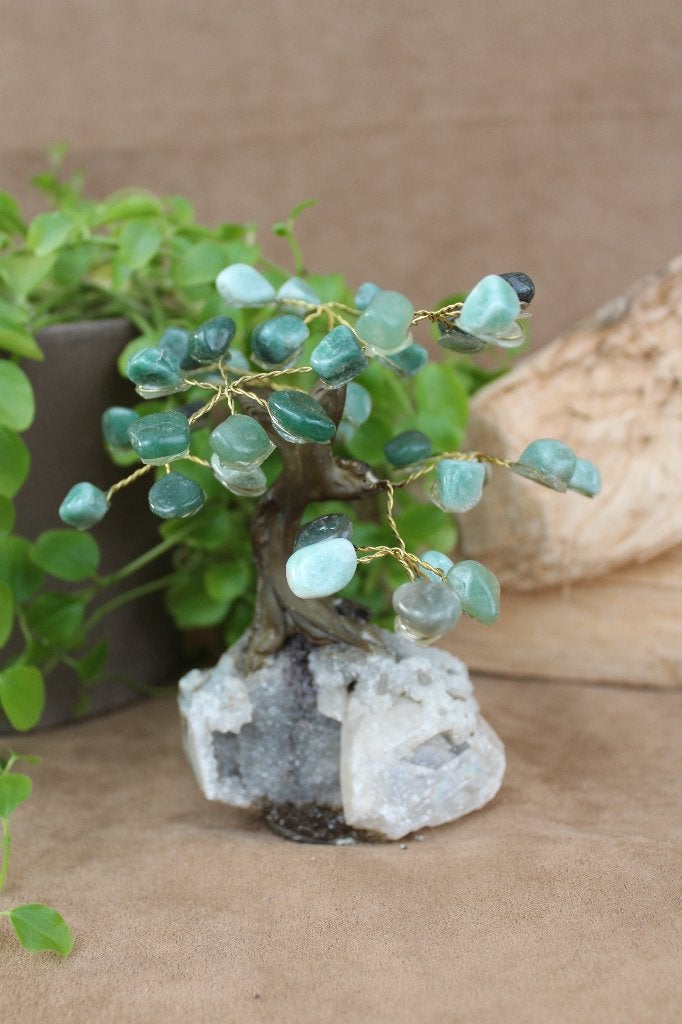 Edelsteenboompje groene aventurijn, Ophalen of Verzenden, Mineraal