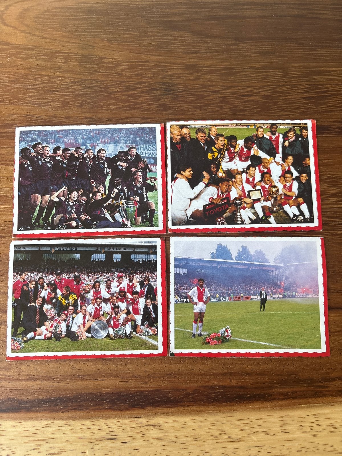 Ajax Kampioens plaatjes- Set van 4, Ophalen of Verzenden, Zo goed als nieuw, Ajax, Poster, Plaatje of Sticker