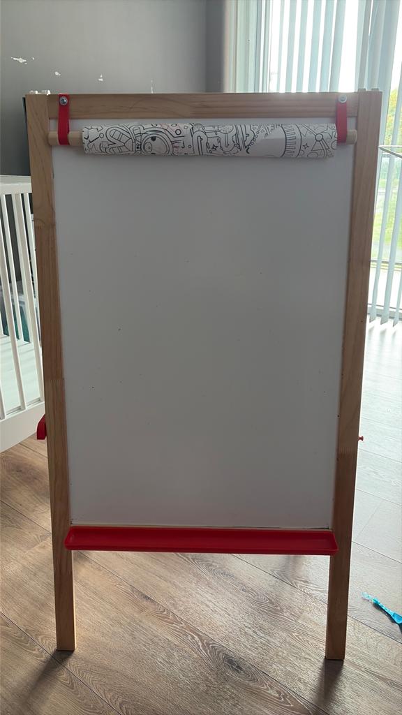 Ikea krijtbord en whiteboard incl kleurplaat op rol, Diversen, Schoolborden, Ophalen, Zo goed als nieuw, Krijtbord