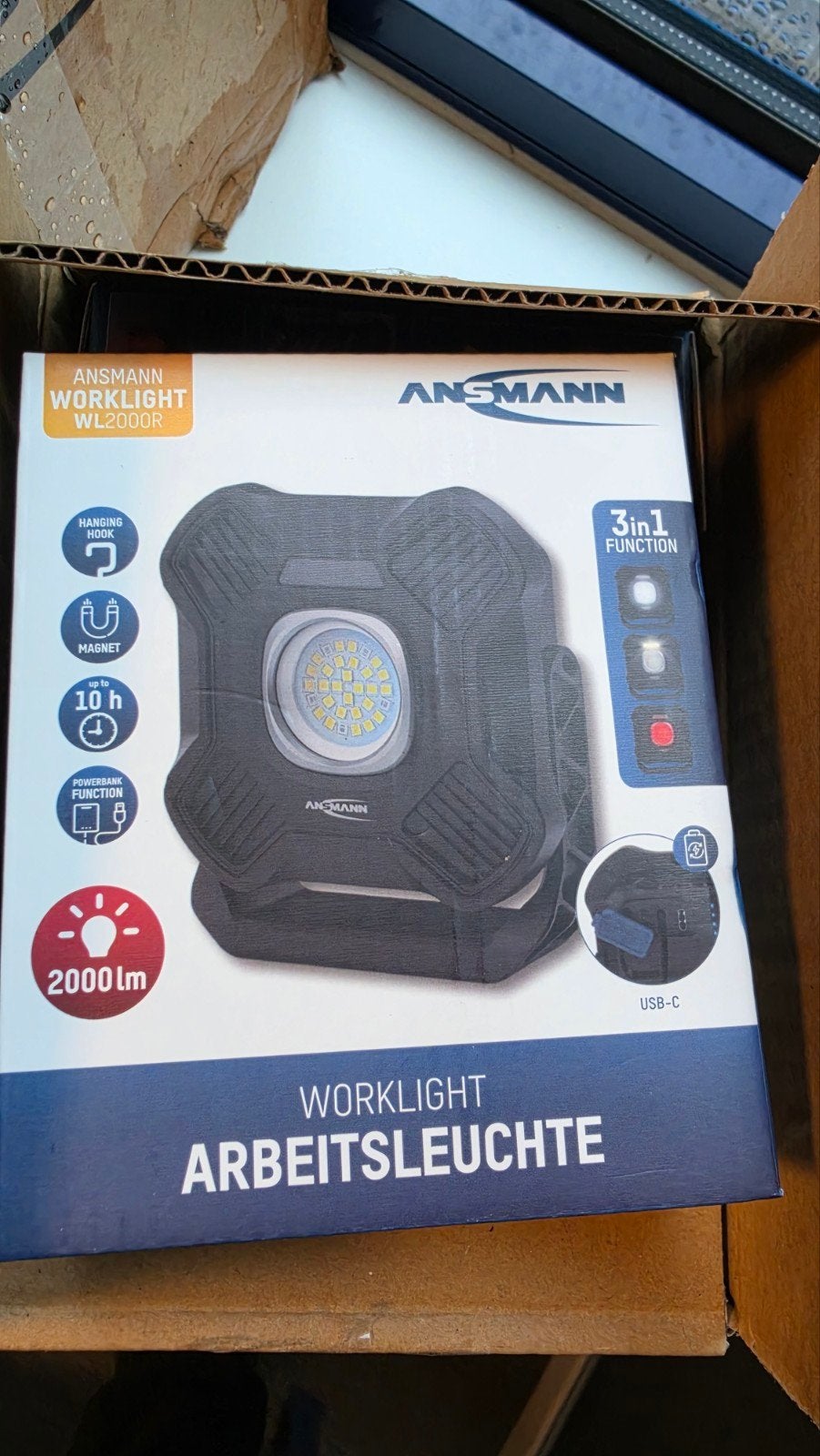 Partij 8x Ansmann WL2000R LED Werklamp (2000lm / Nieuw), Ophalen, Nieuw, Minder dan 50 watt, Lamp